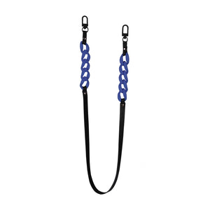 Open image in slideshow, Leather Chain Black &amp; Blue
